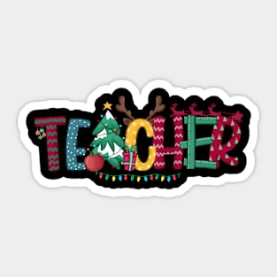 Teacher Christmas Sticker